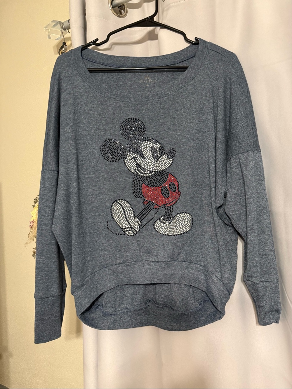 Disney Mickey Mouse Blue Long Sleeve Gemstone Sweatshirt